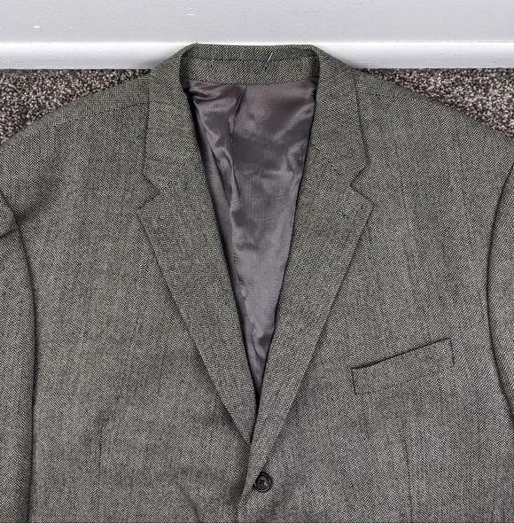 Ralph Lauren Sport Coat Wool Cashmere Herringbone Gray 54XL